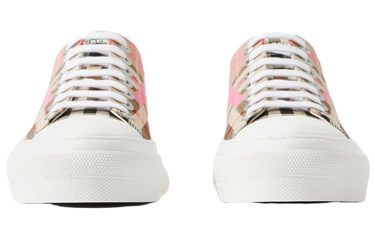 Burberry Low-Top Skateboard Shoes Women's Pink 6