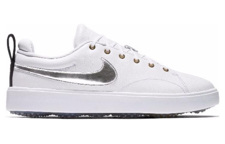 Nike Course Classic Golf Shoes Men Low-Top White Silver 3