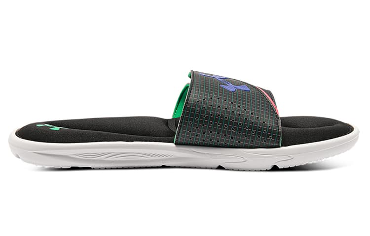 Under Armour Ignite 6 Graphic Strap Slide 'Black Cerise' 4