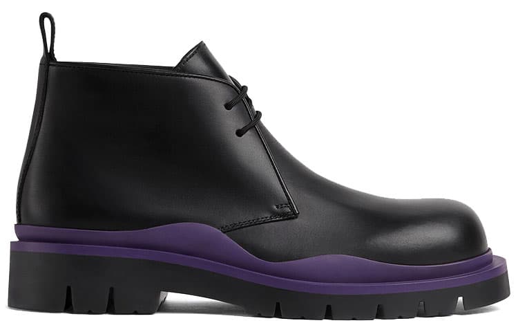 Bottega Veneta Tire Desert Boot Black Purple 4