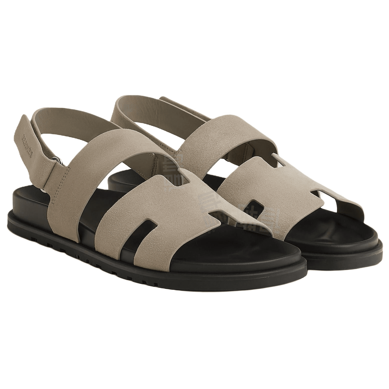 HERMES Genius One Strap Sandals Men's Beige 5