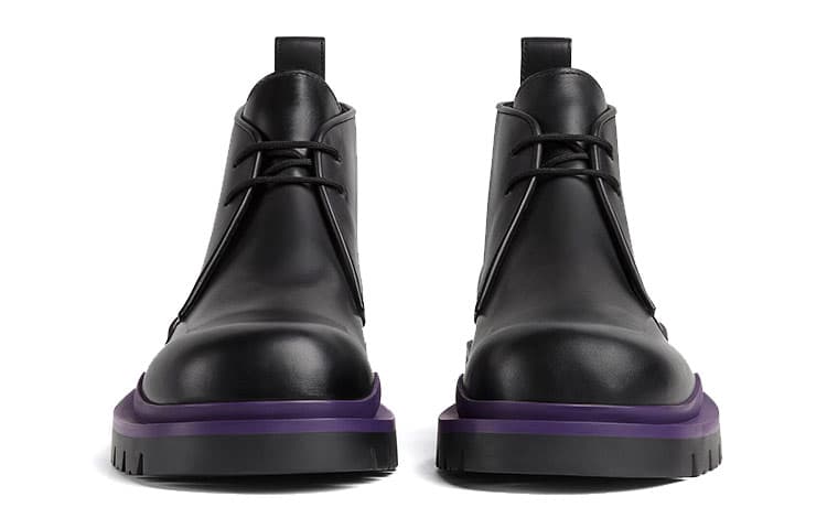 Bottega Veneta Tire Desert Boot Black Purple 5