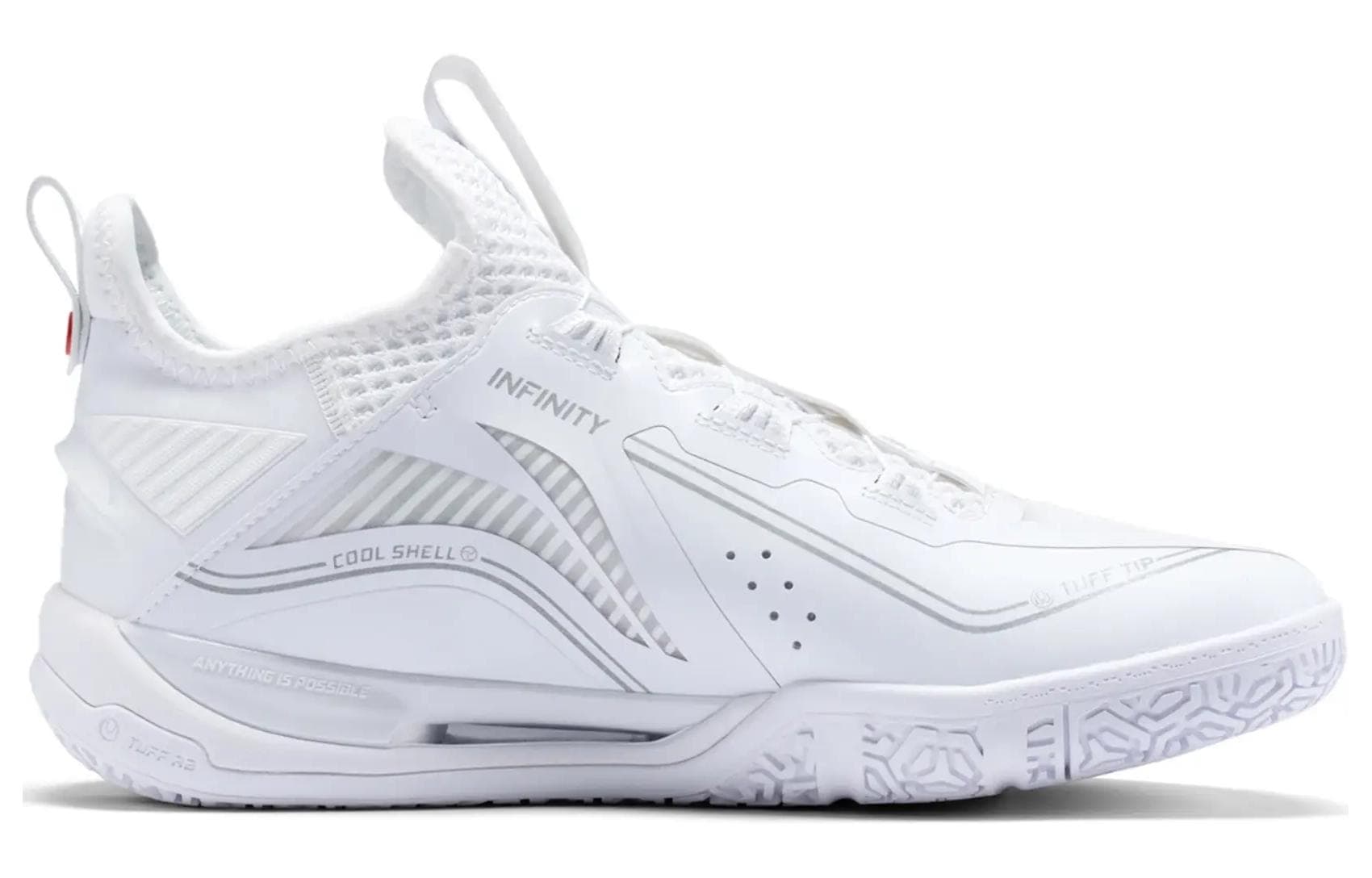 LiNing Stick to the Ground Flight MAX Slip Resistant Abrasion Resistant Low top Badminton Shoes Men's White 3