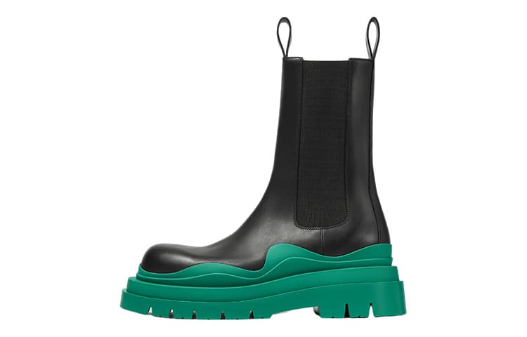 Bottega Veneta Tire Chelsea Boots Women's Turquoise