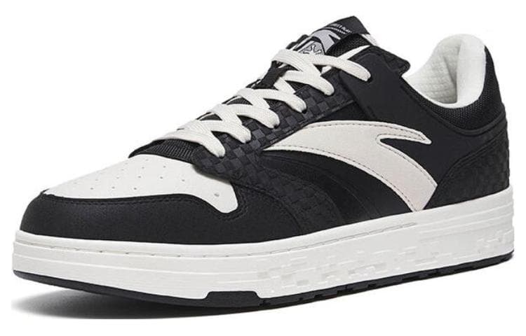Anta Street Naughty Anti-Slip And Wear-Resistant Lightweight Low-Top Skateboard Shoes Black White 3