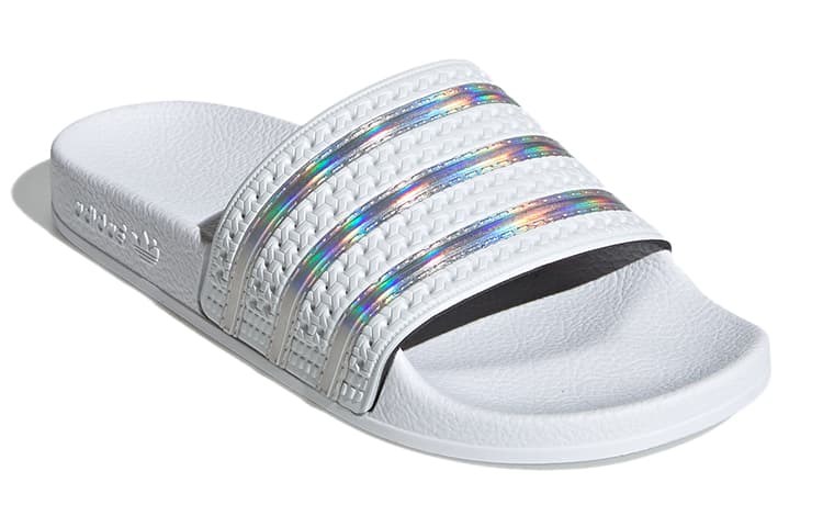 Adilette Women's Adidas Originals Slide 'White Iridescent' Women's 6