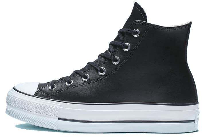 Converse Chuck Taylor All Star Lift Hi Black Leather Women's 2