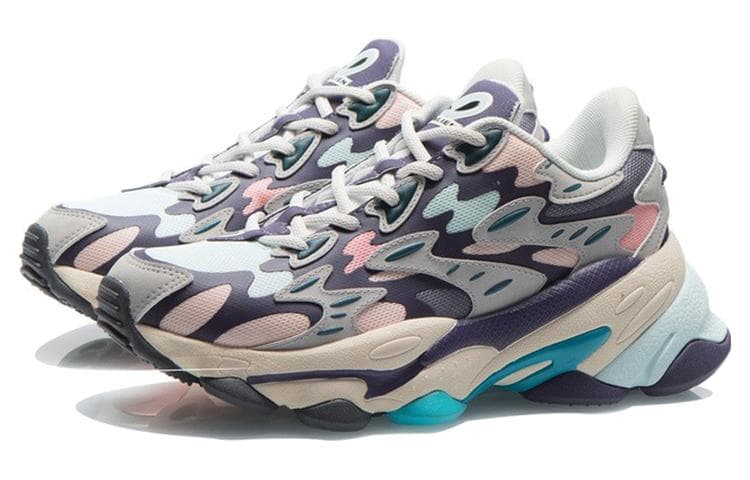 LiNing CF Tracing Cushioning Rebound Low-Top Casual Shoes Women's Grape Gray Purple 6
