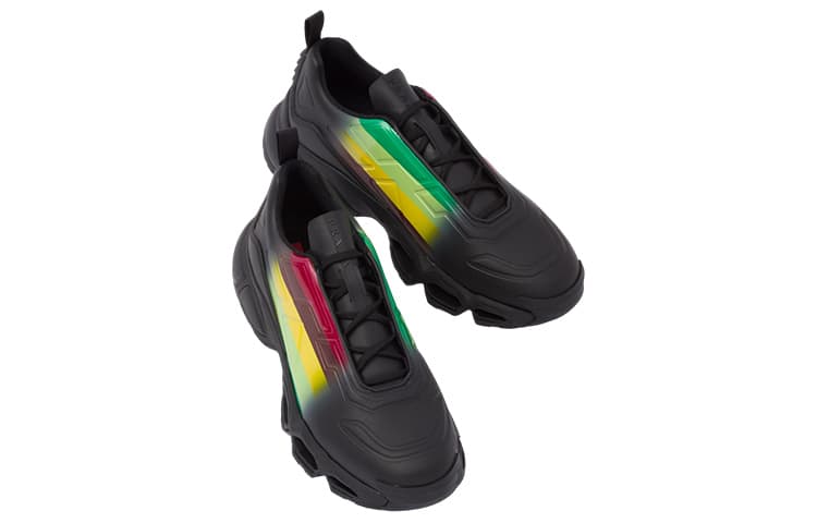 PRADA Collision Cross Sneaker Black Apple Green 6
