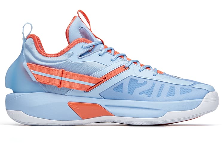 ANTA GH3 Basketball Shoes Men Low-Top Blue Orange 4