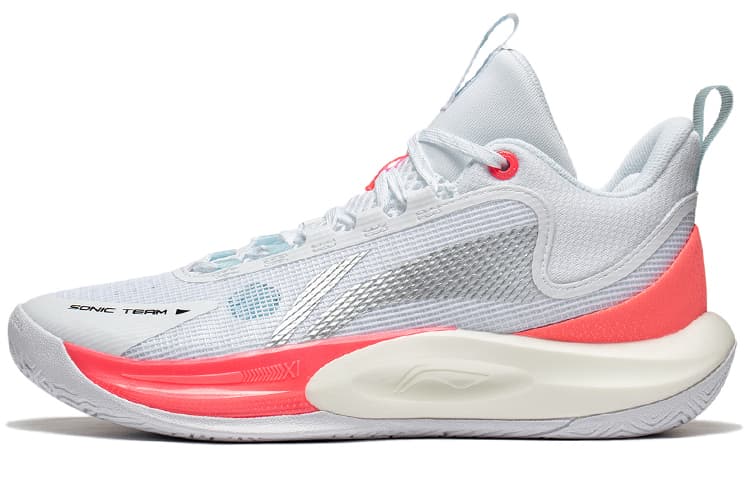 LINING SONIC Team Basketball Shoes Men Mid-Top Standard White