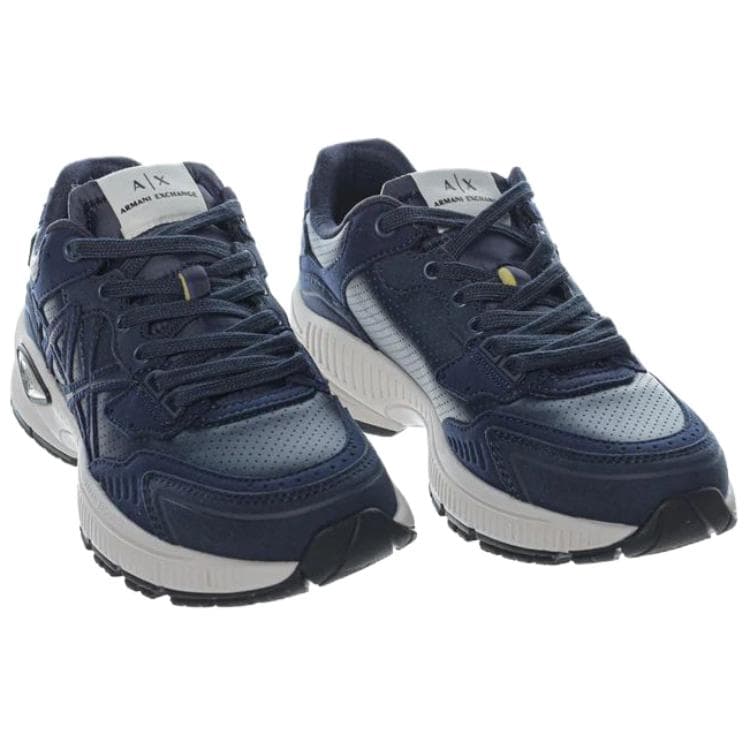 ARMANI EXCHANGE Round Toe Platform Lace-Up Low-Top Casual Shoes Men's Blue 6