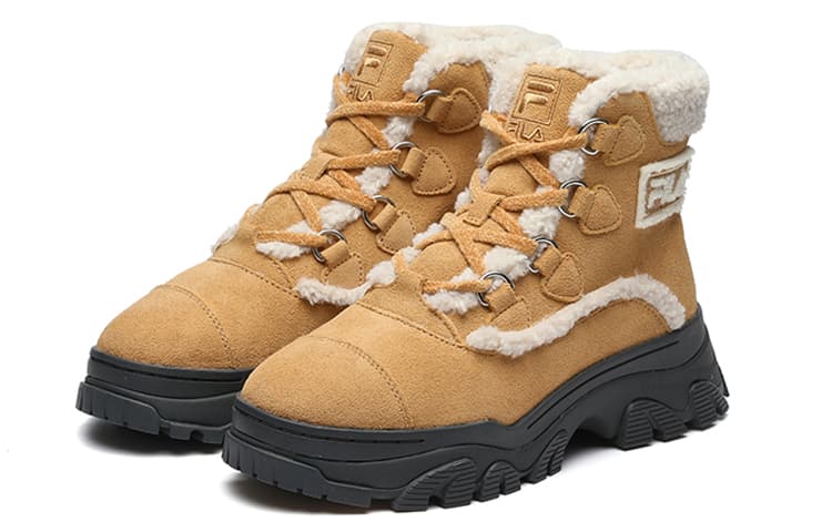 FILA Warm Snow Boots 'Brown White' Women's 4