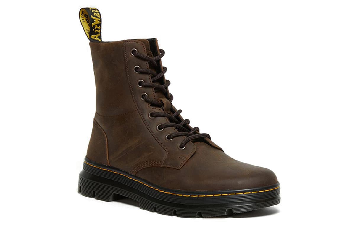 Dr.Martens Combs Leather Men's 8 Eye Combat Boots Brown 6