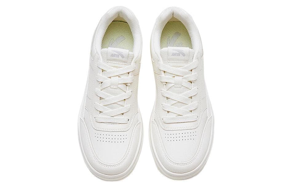 Anta Slip-Resistant Cushioning Wear-Resistant Low-Top Skateboard Shoes Women's White 5