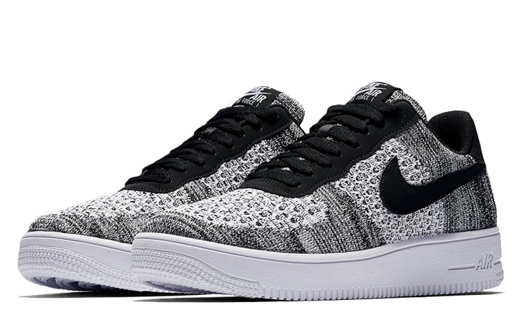 Nike Air Force 1 Flyknit 2 Black Pure Platinum 6