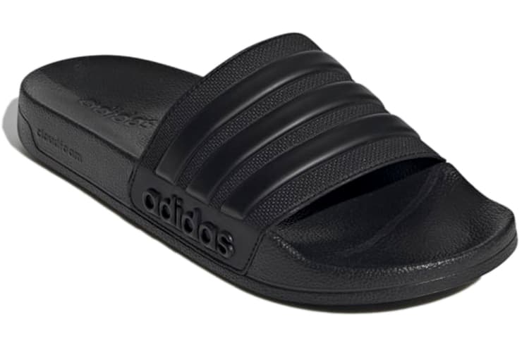 Adidas Adilette Shower Slides Lightweight Cozy Casual Black Slippers 6