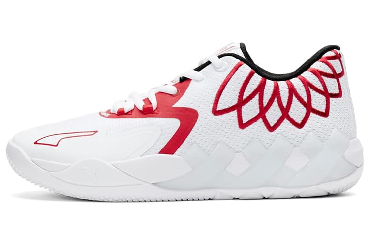 PUMA LaMelo Ball MB.01 Lo Team Colors White High Risk Red