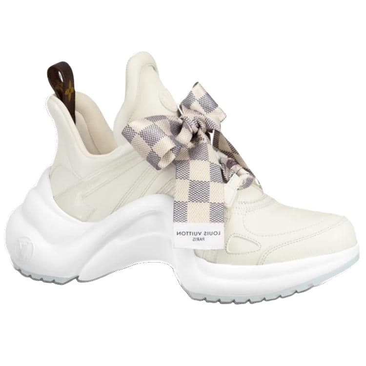 LOUIS VUITTON Archlight 1.0 Sneakers 'Cream White With Plaid Ribbon' Women's 4
