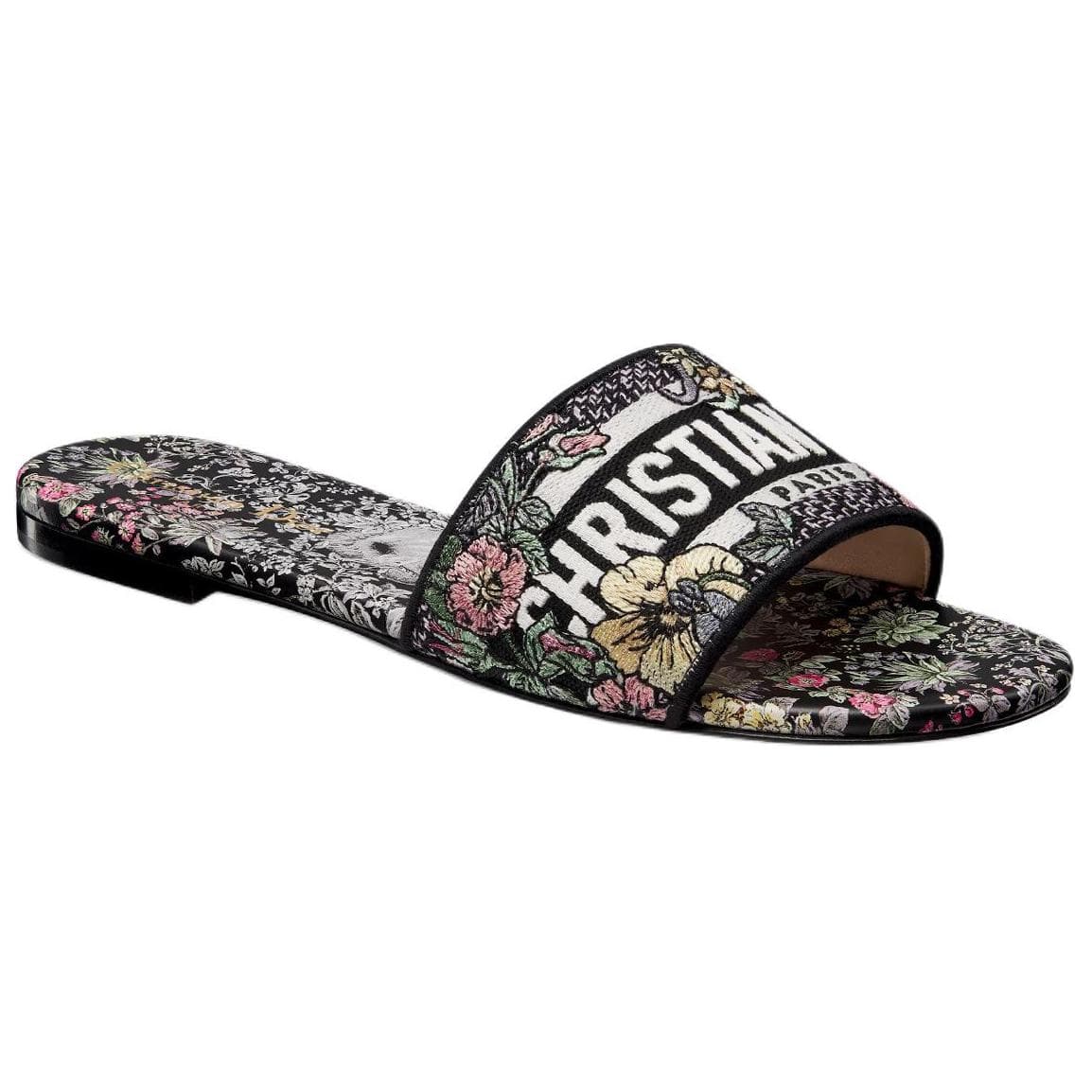 DIOR Dway Abrasion-Resistant Slide Slippers Women's Black 5