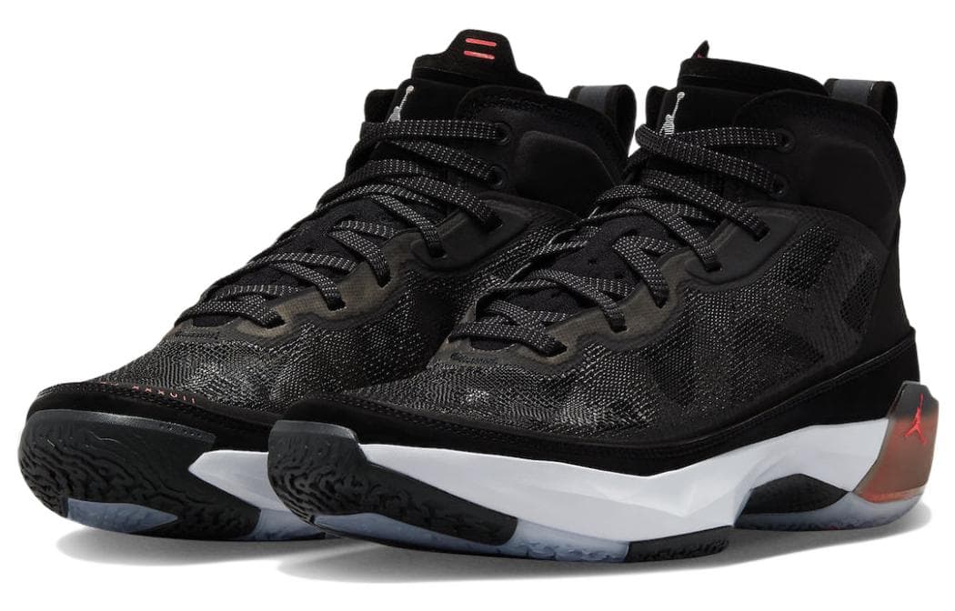 JORDAN Xxxvii Basketball Shoes 'Black Hot Punch' 6