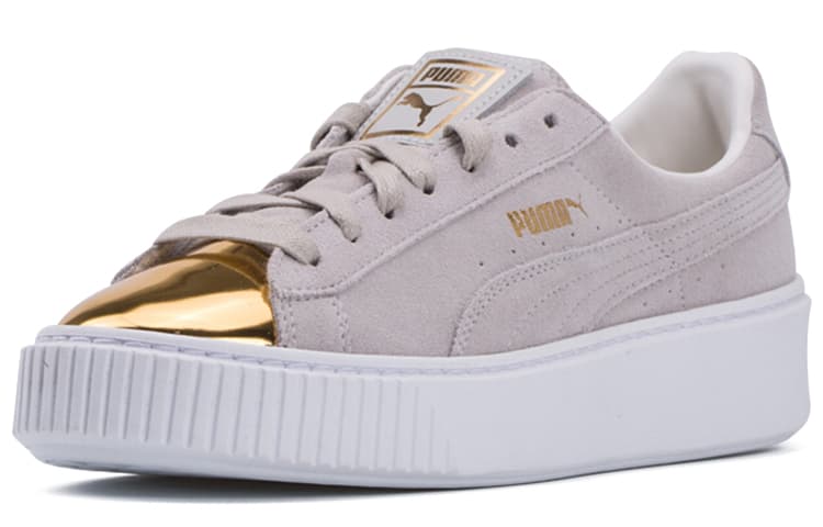 PUMA Suede Platform Gold Gold Women's 4