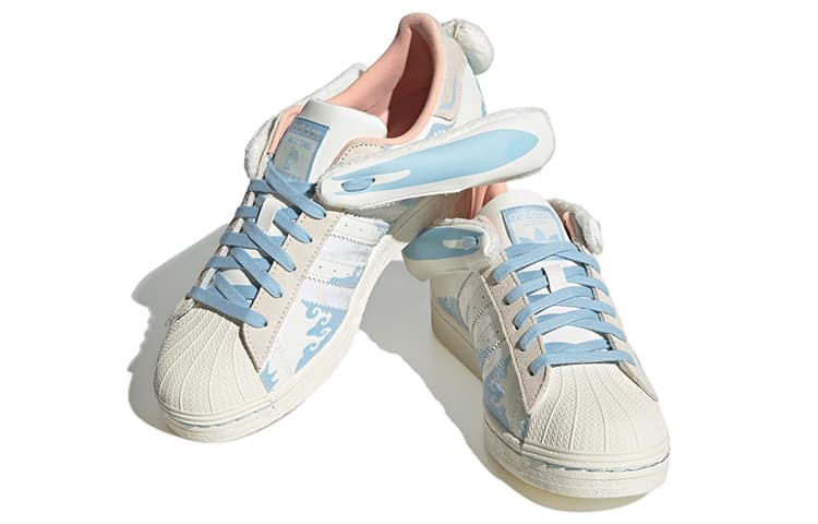 Adidas Originals Superstar Papercut X Melting Sadness 'White Blue' 6