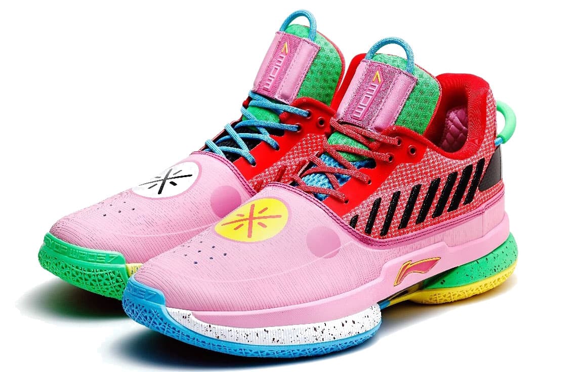 LINING WOW 7 Basketball Shoes Men Low-Top Pink 6