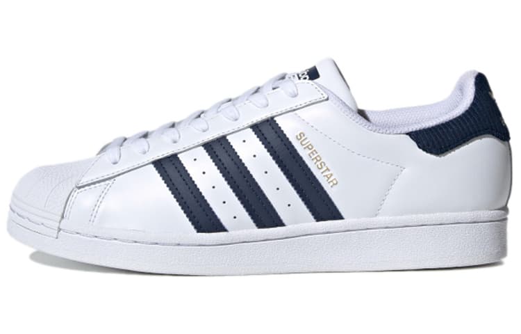 Adidas Originals Superstar Shoes 'Cloud White Navy Blue'