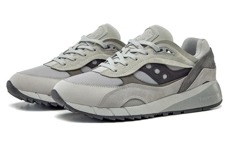 Saucony Shadow 6000 Cushioning Anti-Slip Wear-Resistant Breathability Low-Top Casual Shoes Unisex Gray 6