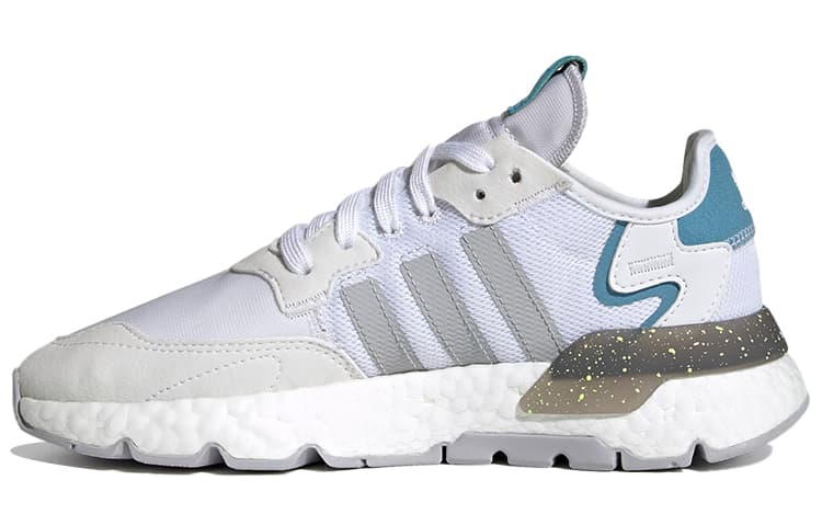 Adidas Originals Nite Jogger Shoes White/Blue Women's 2
