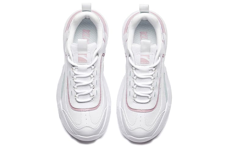 Anta Slip-Resistant Cushioning Wear-Resistant Low-Top Chunky Sneakers Women's Dusty Purple White 5