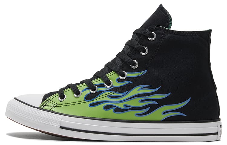 Converse Chuck Taylor All Star 'Black Green Flame' 2