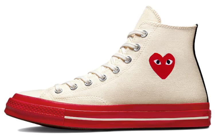 Converse Chuck Taylor All Star 70 Hi Comme Des Garcons Play Egret Red Midsole 2