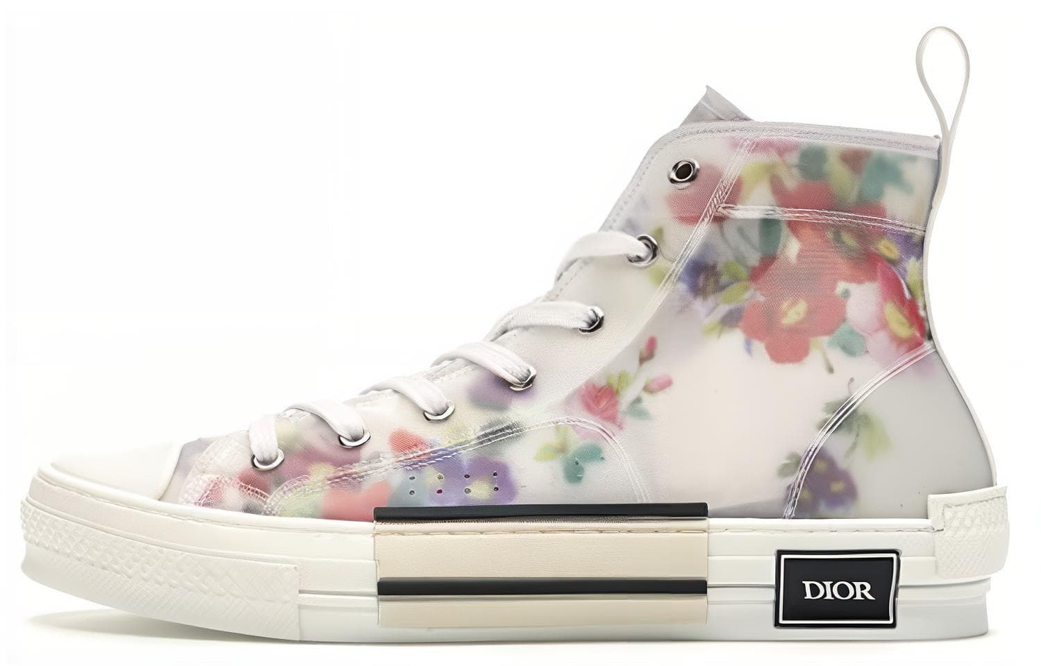 DIOR B23 High Top Flowers Oblique
