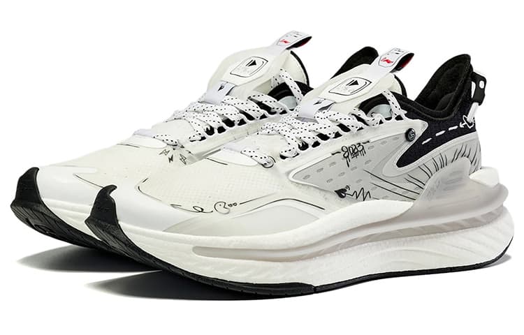 LiNing Exceed 6 Durable Breathable Low-Top Sports Casual Shoes White Black 4