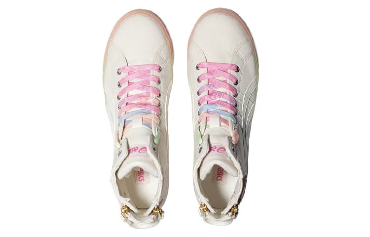 Asics Double Clutch Milk White Retro Casual High Board Shoe 'White Pink' Women's 5