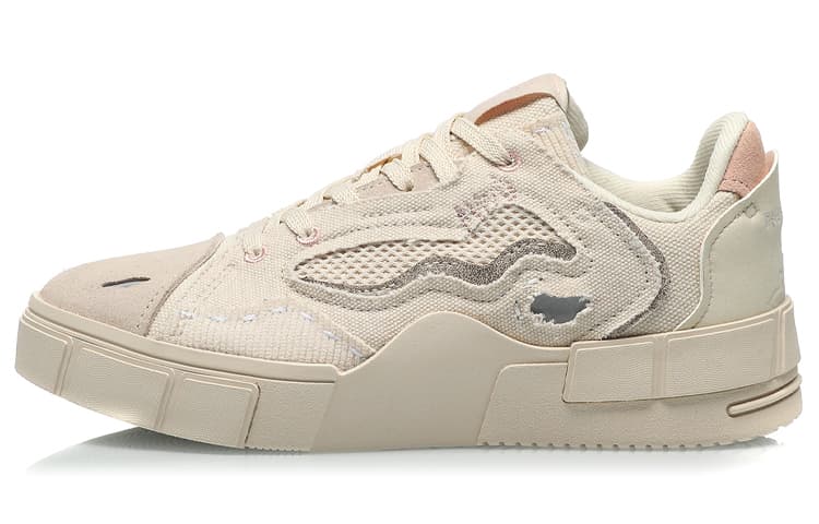 LINING CF Skateboard Shoes Women's Low-Top Swan White