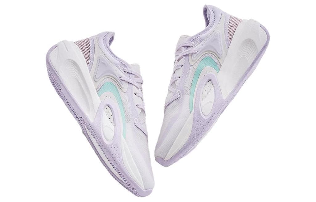 ANTA Casual Shoes Women's Low-Top Ivory White/Misty Purple/Lotus Grey 5