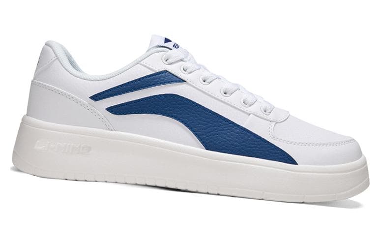 LiNing Anti-Slip And Wear-Resistant Lightweight Low-Top Skateboard Shoes Men's White Blue 4