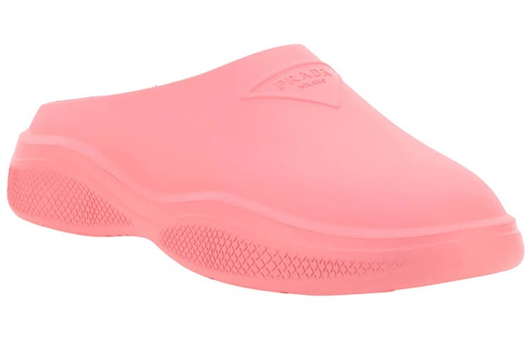 PRADA Rubber Slippers Pink Women's 4