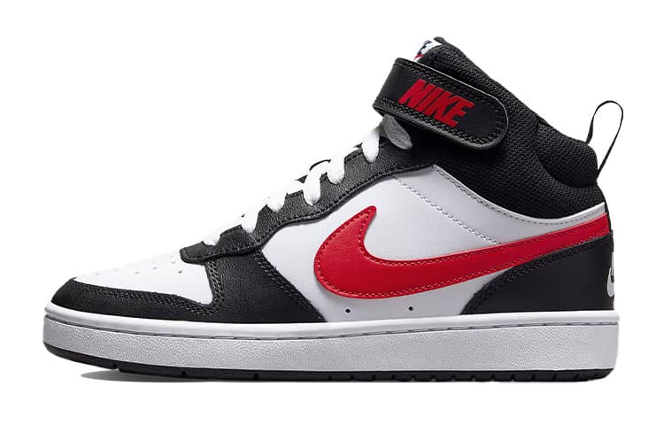 Nike Court Borough Mid 2 'White Black University Red' GS