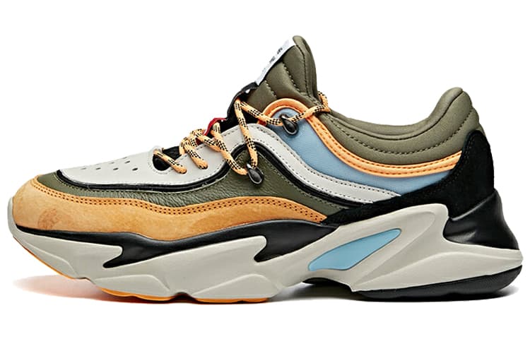 ANTA Casual Shoes Men Low-Top Blue Gray Orange