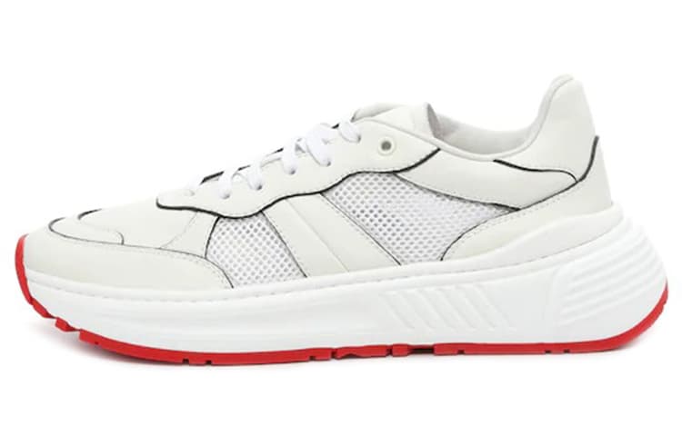 Bottega Veneta Casual Shoes Men Low-Top White Red 2