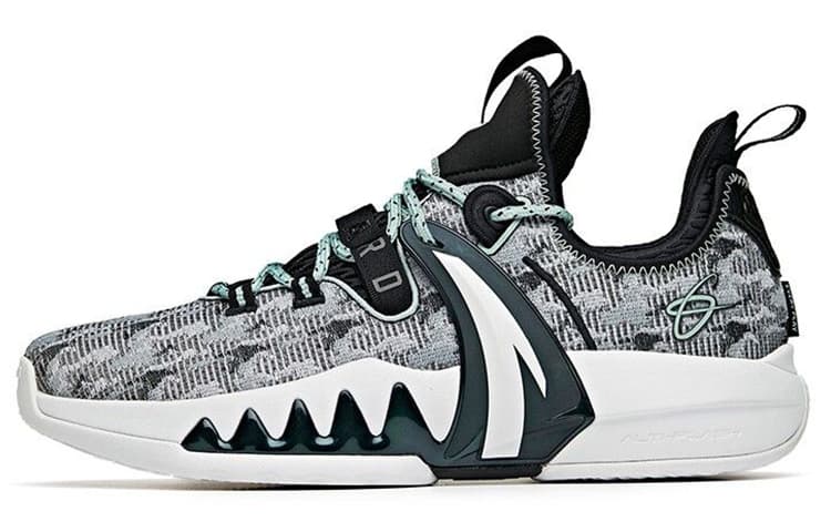 ANTA GH2 Basketball Shoes Men Low-Top Black/Mist Gray/Light Smoke Green