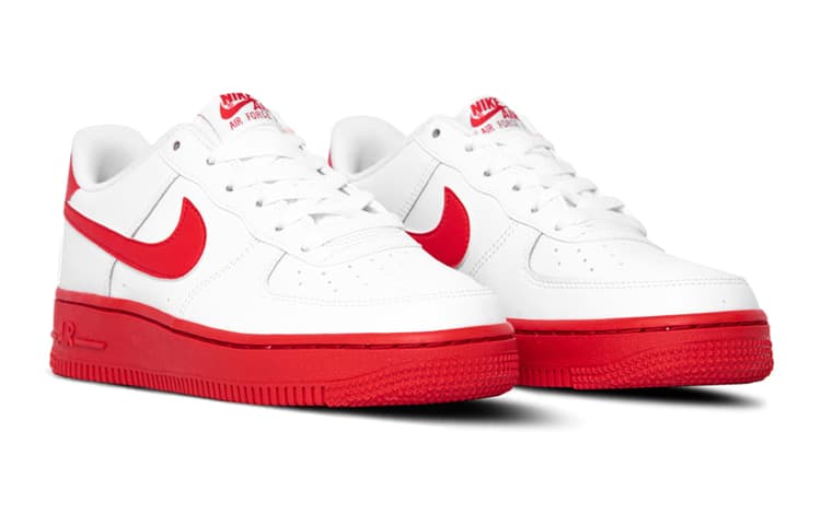 Nike Air Force 1 Low White Red Midsole GS 3