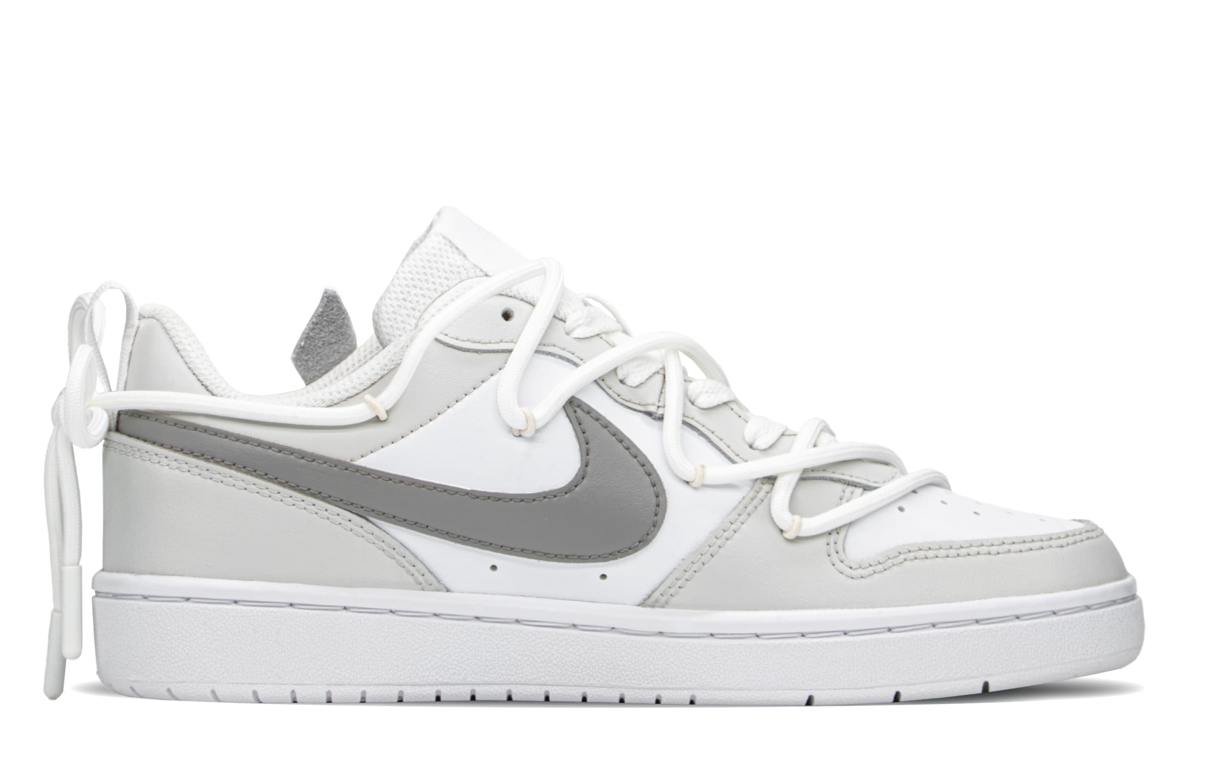 Nike Court Borough FZBB Anti-Slip Wear-Resistant Low-Top Skateboard Shoes GS Gray White 4