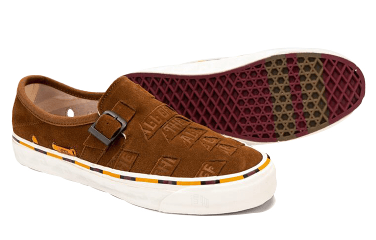 Taka Hayashi x Vans Style 47 Buckle Casual Lightweight Breathable Low-Top Skateboard Shoes Brown 4