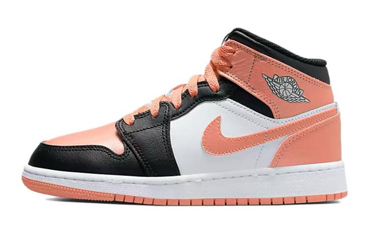 Jordan 1 Mid White Light Madder Root GS 2