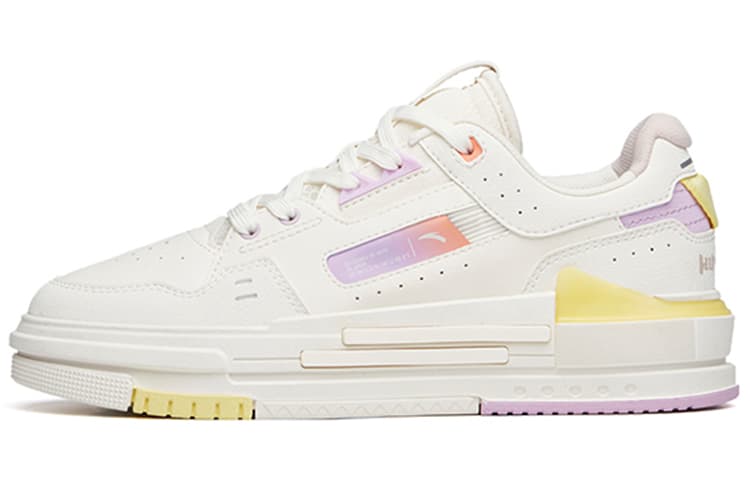Anta Low-Top Skate Shoes Women's White/Purple 2